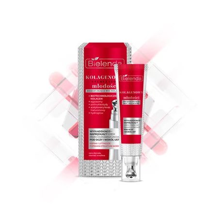 BIELENDA - COLLAGEN YOUTH STIMULATOR - Simító-feszesítő ránctalanító krém szemre és ajakra, 15 ml