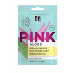   AA PINK ALOE - Intenzív hidratáló és bőrszínjavító hatású fátyolmaszk 18 ml (1 db)