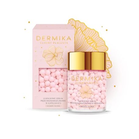 DERMIKA - LUXURY PLACENTA - Luxus ránctalanító szérum kapszulában nappalra és éjszakára, 60 g