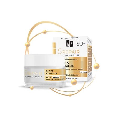 AA 5 REPAIR - GOLDEN TREATMENT - Ránctalanító hatású nappali krém 60+, 50 ml