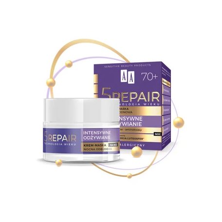 AA 5 REPAIR - INTENSIVE NOURISHING - Éjszakai újjáépítő hatású krém-maszk 70+, 50 ml