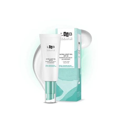 AA LAAB - CLEAR SKIN SOLUTION - Ultra könnyű normalizáló és mattító hatású fényvédő gél SPF 50, 40 ml