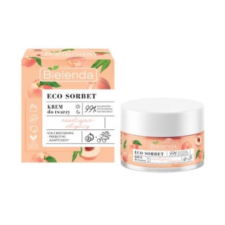 BIELENDA - ECO SORBET Peach: Hidratáló és tápláló hatású barackos arckrém 50 ml