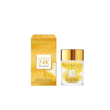 DERMIKA: LUXURY GOLD 24K 3D FIATALSÁG SZÉRUM-AKTIVÁTOR NAPPALI ÉS ÉJSZAKAI HASZNÁLATRA