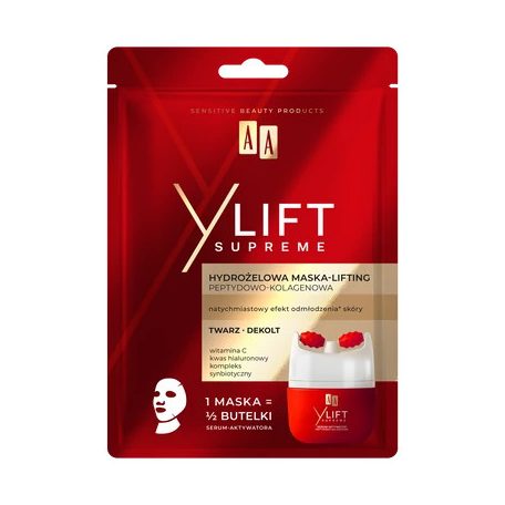 AA Y LIFT SUPREME - Kollagén Peptides Hidrogél Lifting Maszk - Arcra és Dekoltázsra, 1 db