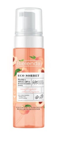 BIELENDA - ECO SORBET Peach: Hidratáló és frissítő hatású barackos arclemosó hab 150 ml