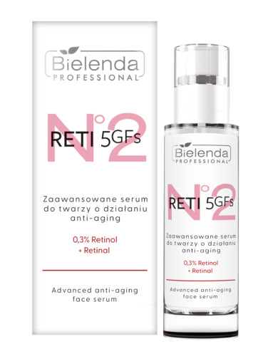 BIELENDA PROFESSIONAL - RETI 5GFs HOME CARE: Bőrfiatalító hatású retinol + retinal szérum 30 ml