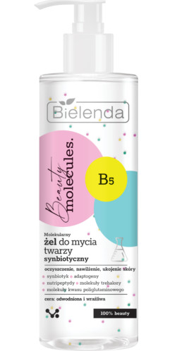 Bielenda Beauty Molecules Szinbiotikus arclemosó gél dehidratált és érzékeny bőrre 195 g